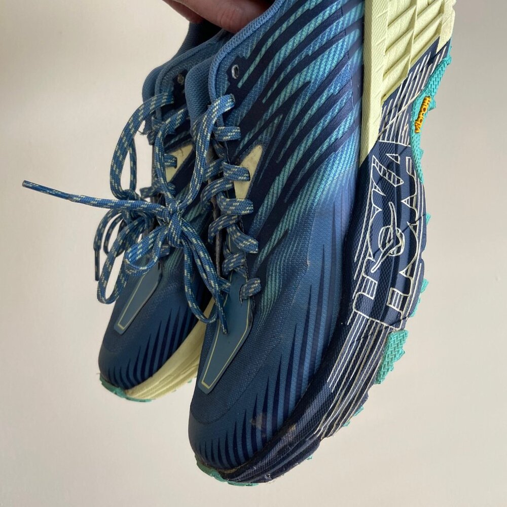 HOKA Speedgoat 4 Trailrunning Shoes - Women's 8.5 Provincial Blue/Luminary Green